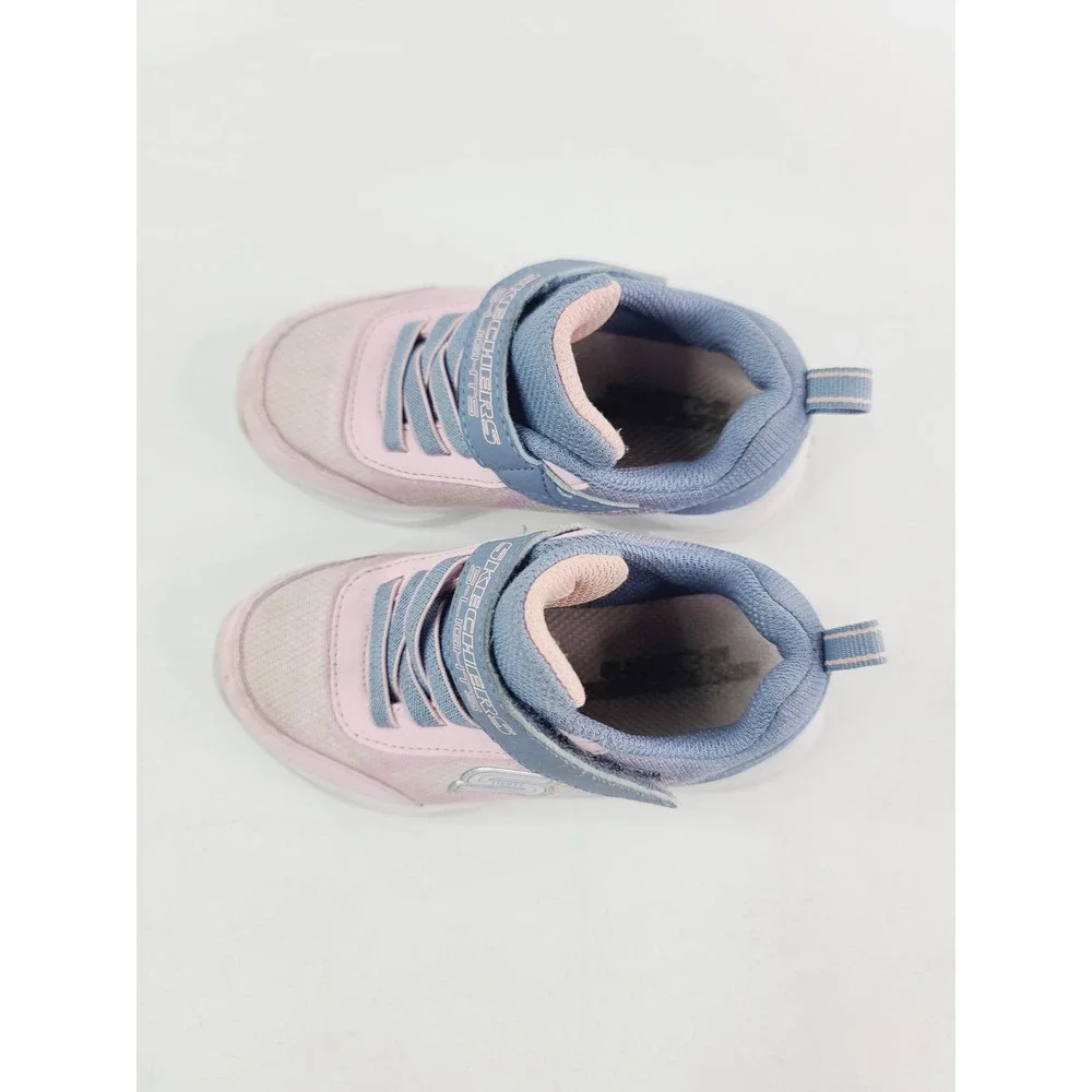 Skechers, Textile, Synthetic Athletic Sneakers, Girls, Size‎ 8, Pink/Blue